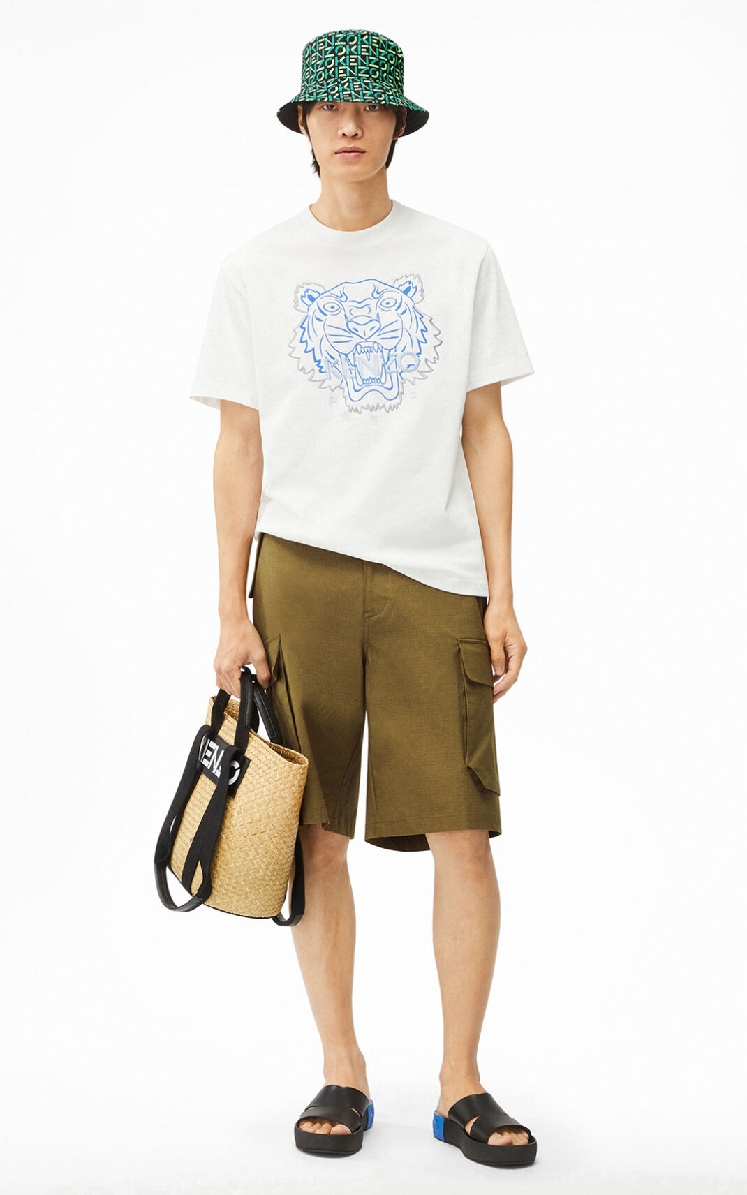 Kenzo Tiger Camisetas Hombre Blancas | 8912653-QF